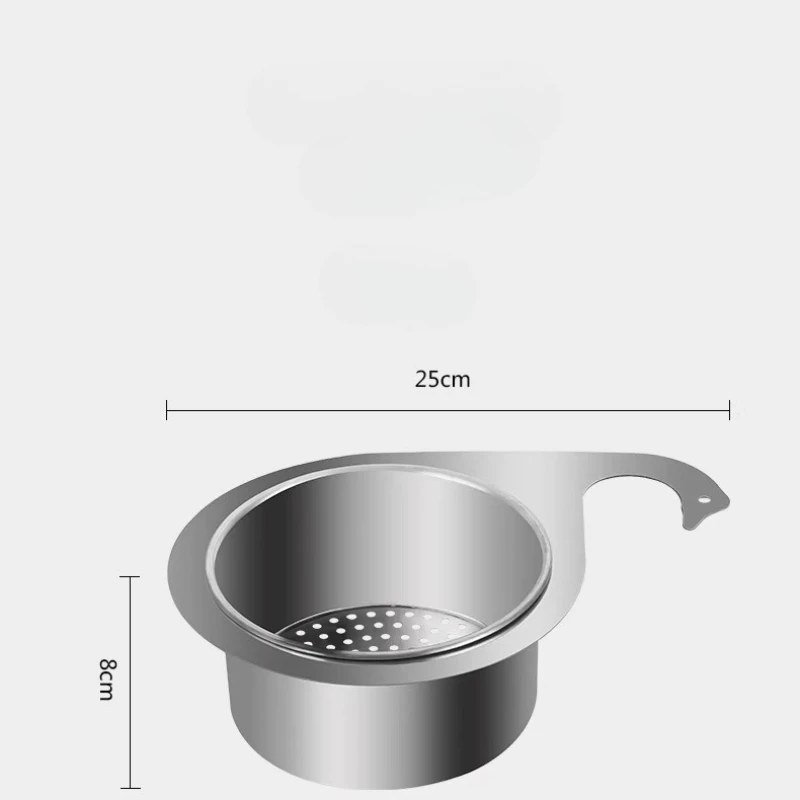 Stainless Steel Swan Drain Basket Kitchen Sink Faucet Drain Rack Dry and Wet Separation Food Waste Filter Basket