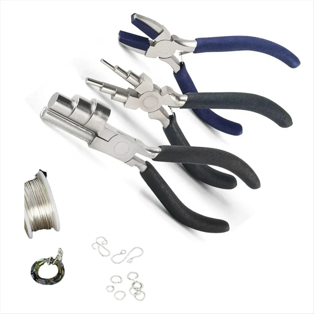 AA1304~ Bail Making Pliers,Wire Working Pliers 13mm/16mm/20mm Loop Sizes, Wire Wrapping Jewelry Tool for Making