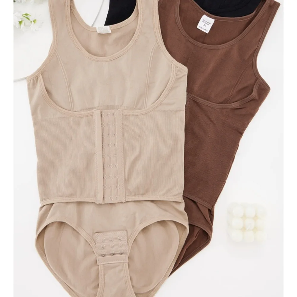 Women Front Closure Bodysuit Shapewear Tummy Control Brief Compression Body Shaper Soft Breathable Flattering Daily Comfy New