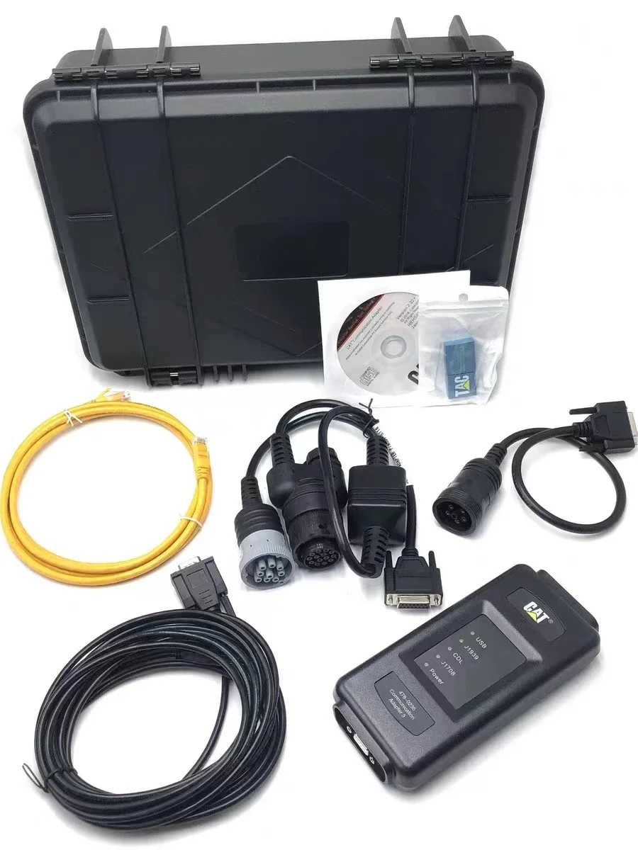 For caterpillar 478-0235 317-7485 ET3 ET4 Communication Adapter Group Cable 9 Pin +14 Pin Excavator Diagnostic Tool 2021B XOJOX