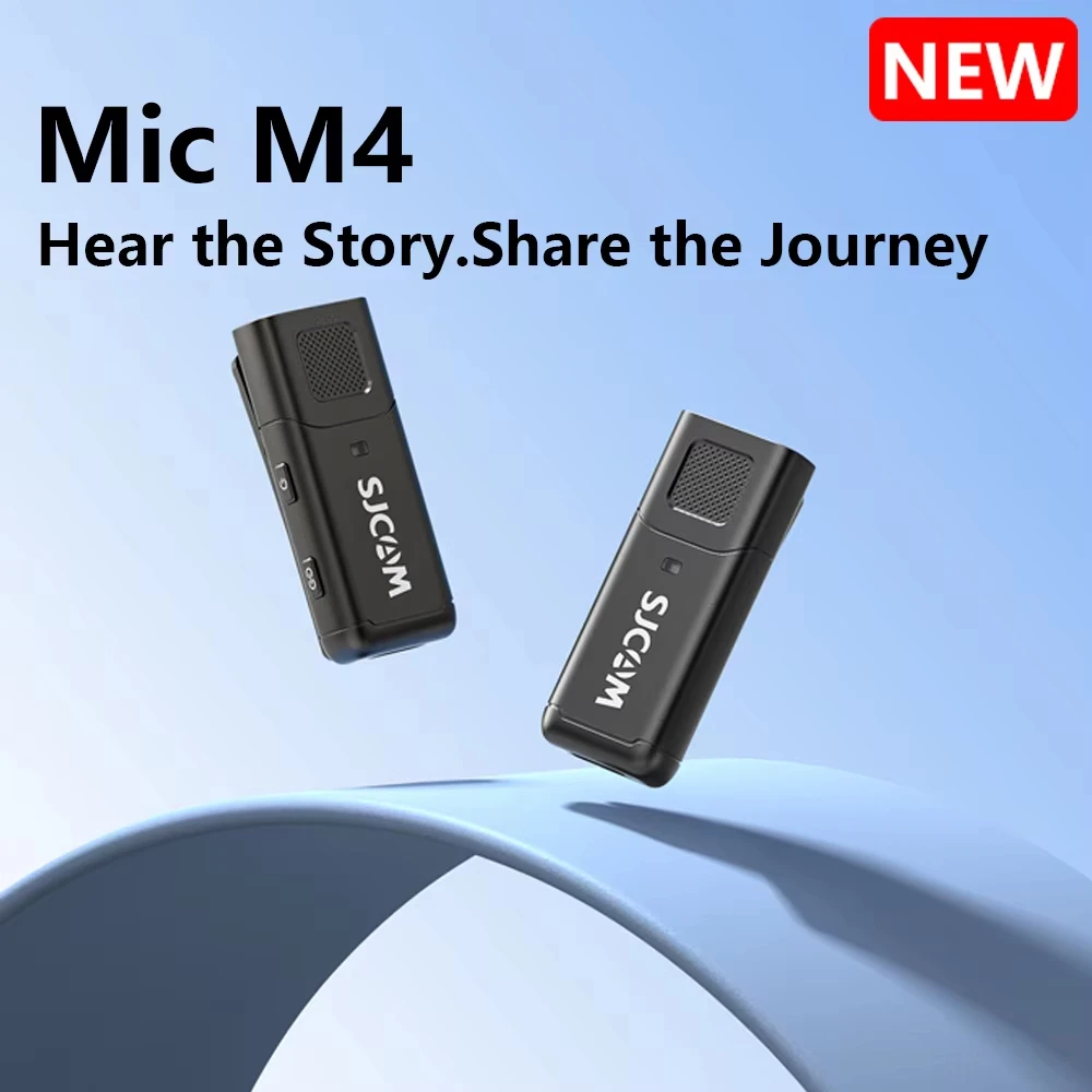 

SJCAM Wireless Lavalier Microphone M4 for SJ6 Ultra/SJ30 Action Camera Vlog Clear Voice Recording,4-Hour Battery Life