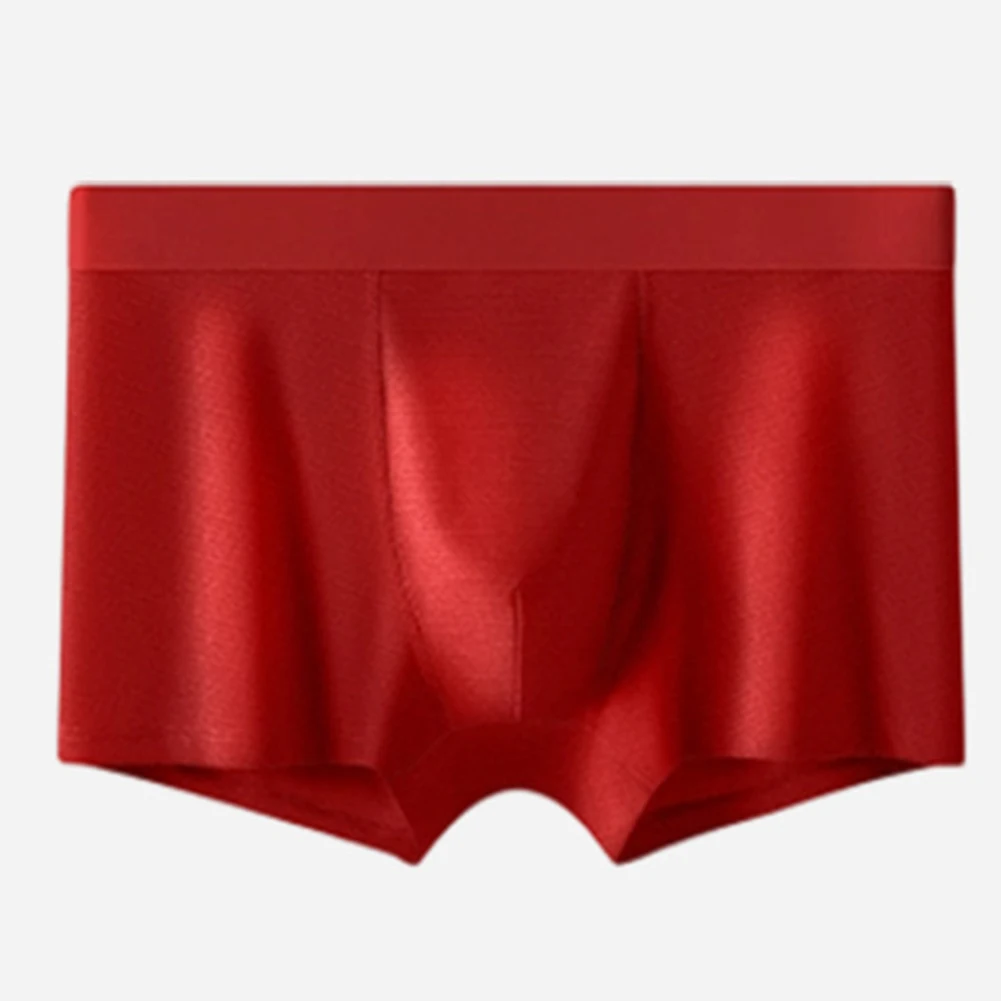 Men's Mid-Rise Boxer Briefs with U-Pouch Support Smooth Glossy Finish Seamless Design Breathable Stretch Fabric Blend