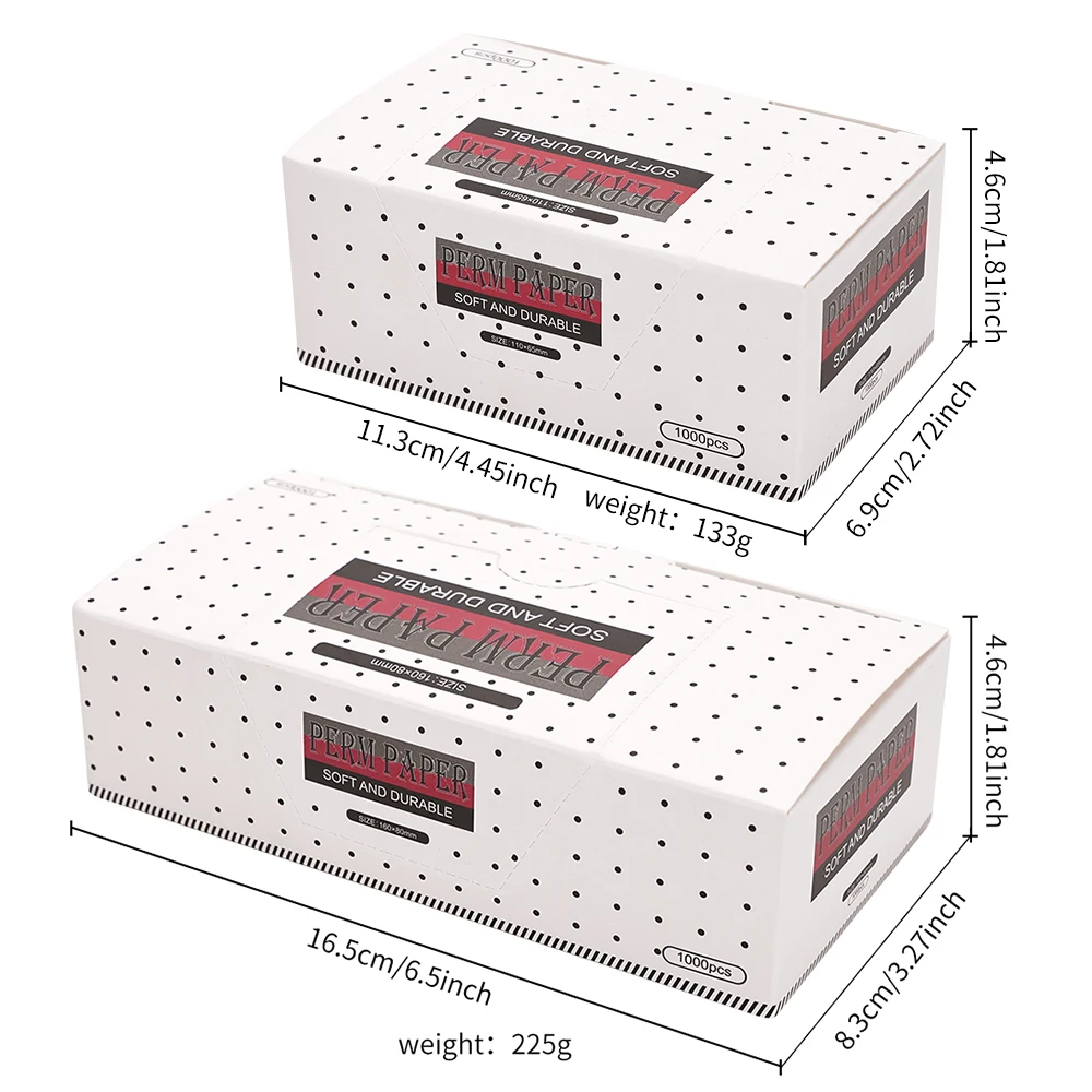 1000매/박스 일회용 펌 페이퍼 살롱 헤어 펌 페이퍼 헤어 컬러 살롱 내열성 블랜칭 펌 페이퍼