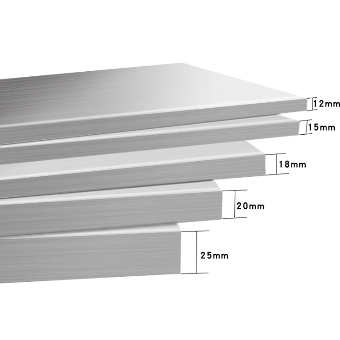 Aluminum Flat Bar Thickness 1-5mm, Width 10-150mm, Length  500mm, Aluminium Alloy Plate Metal Solid Square Strip