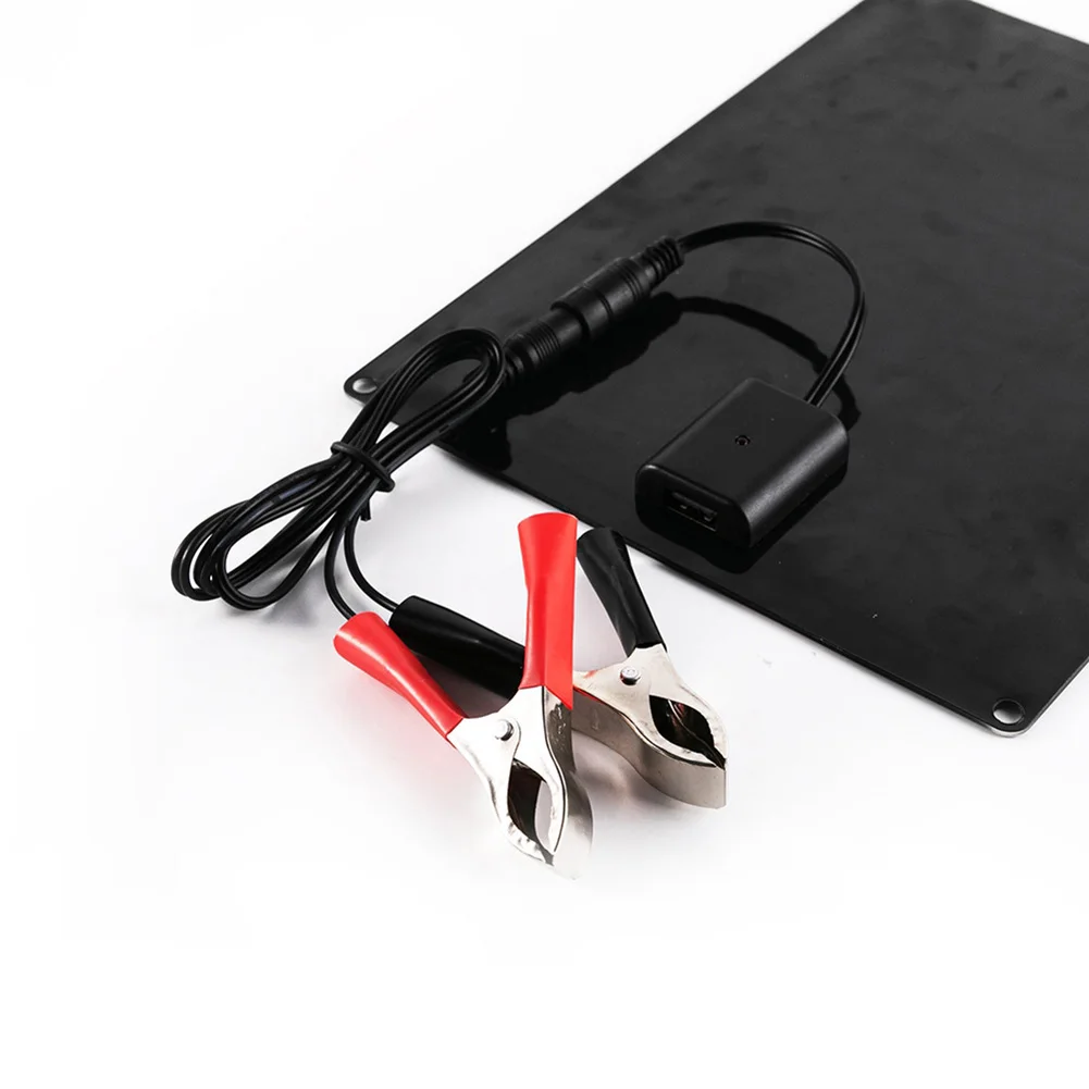 20W For Solar Panel with Integrated Voltage Regulator Delivers Stable 5V USB Output for Outdoor Use on Vehicles and Boats