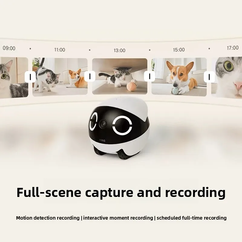 

Робот-питомец, умная камера с функцией движения и разрешением 2K HD, управление через приложение, мониторинг питомца