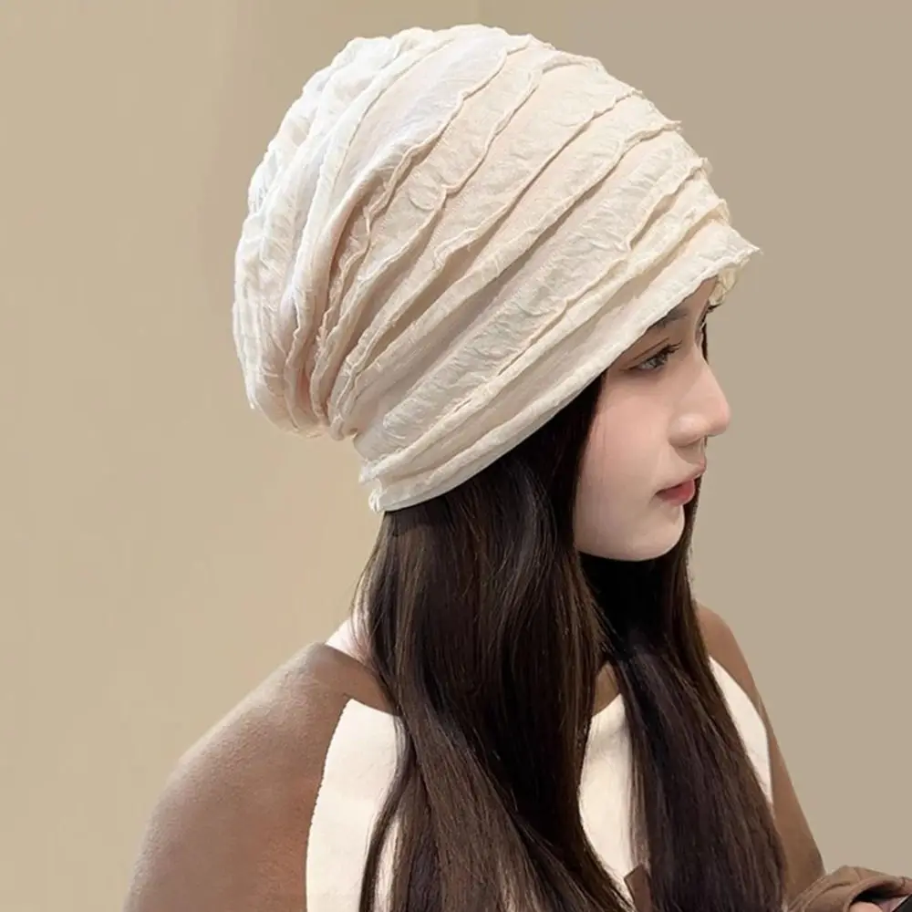 Lightweight Slouchy Beanie Hat Lace Mesh Overhead Breathable Lace Hat Soft Air Conditioner Protection Bald Head Cover Cap