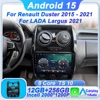 Samochodowy odtwarzacz multimedialny do Renault Duster 2015-2021 do LADA Largus 2021 Automotive Multimedia Mirror Link Intelligent System 1