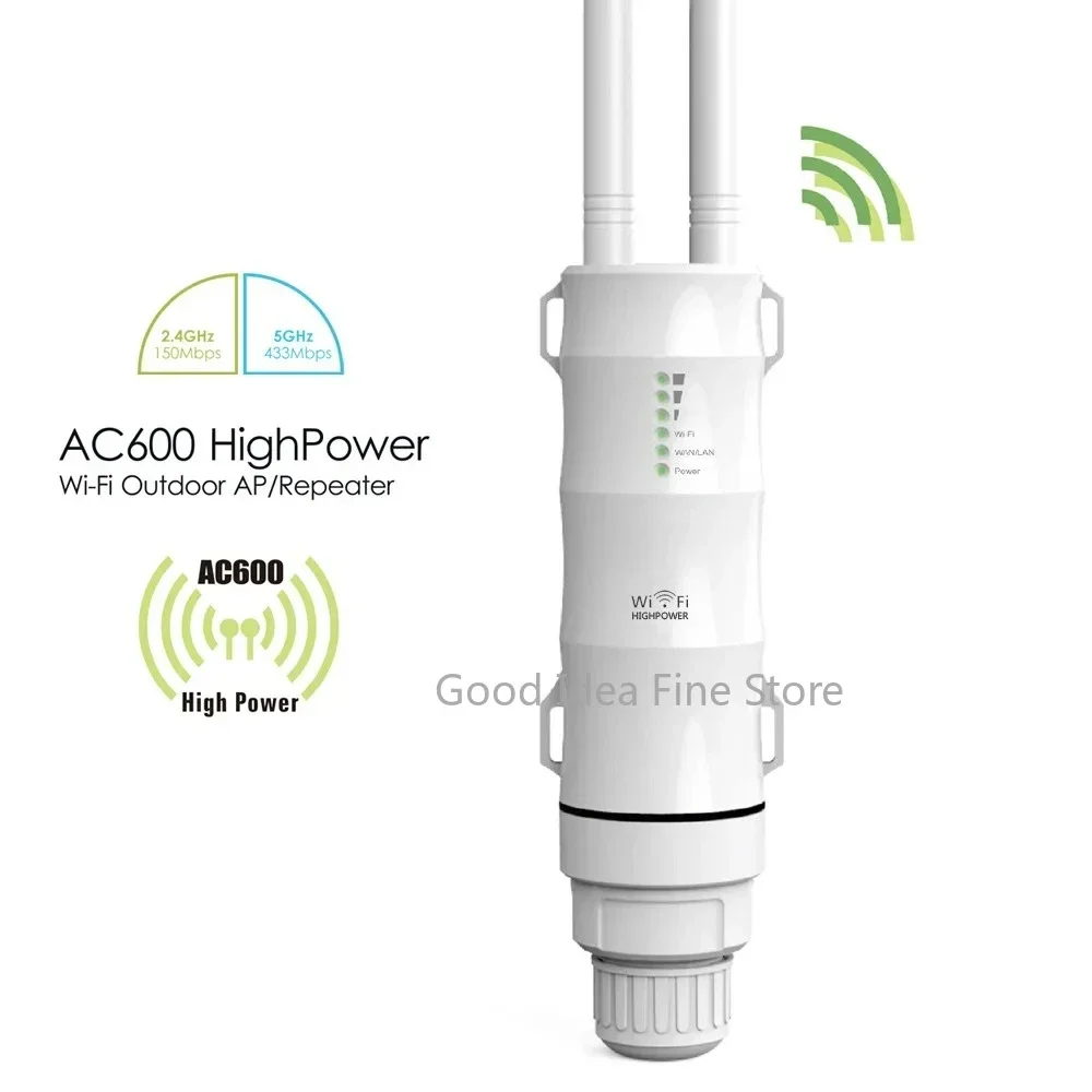 

AC600 Открытый Wi-Fi маршрут Dual Dand 2,4/5 ГГц Водонепроницаемый мощный беспроводной повторитель точки доступа Wi-Fi Extender Booster с точками доступа