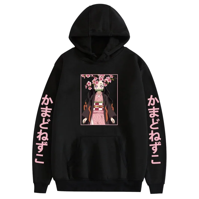 

Demon Slayer: Kimetsu No Yaiba Tanjiro Kamado Nezuko аниме периферийная осенне-зимняя толстовка с капюшоном для мужчин и женщин