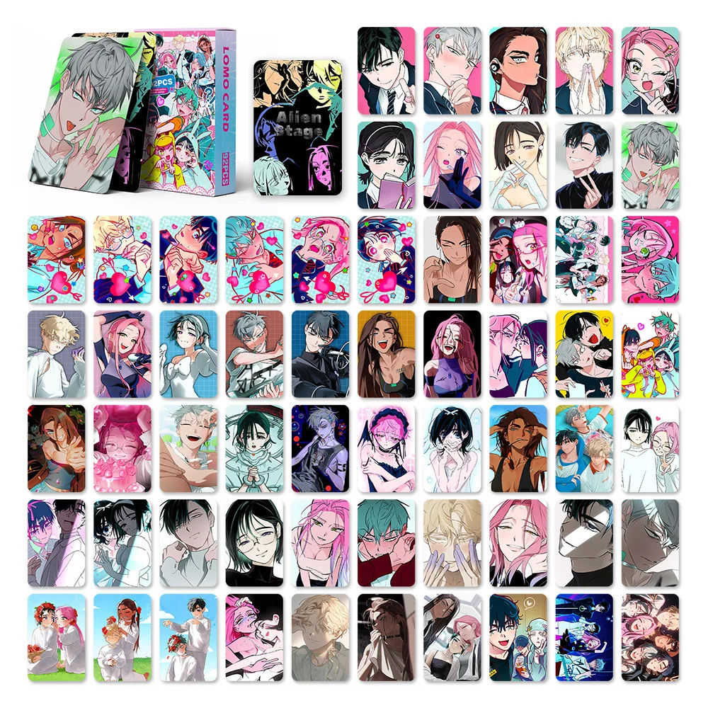 55/92Pcs/Set Korean Manga Alien Stage LOMO Card Sticker Mizi Sua Ivan Till Hyuna Luka Printing Card Anime Cards Cosplay Props