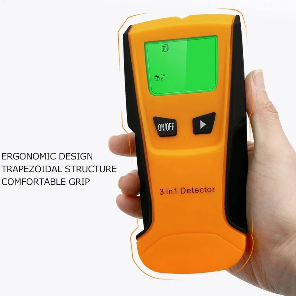 3 in 1 Wall Metal Detector Depth Professional Find Metal Wood Studs AC Voltage Live Wire Detect Wall Scanner Electric Box Finder