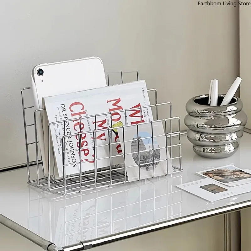 Nordic Ironware Magazine Racks Storage Minimalist Magazine Racks Metal Book Stand Nice Office Furniture Das Magazin ZY40ZZJ