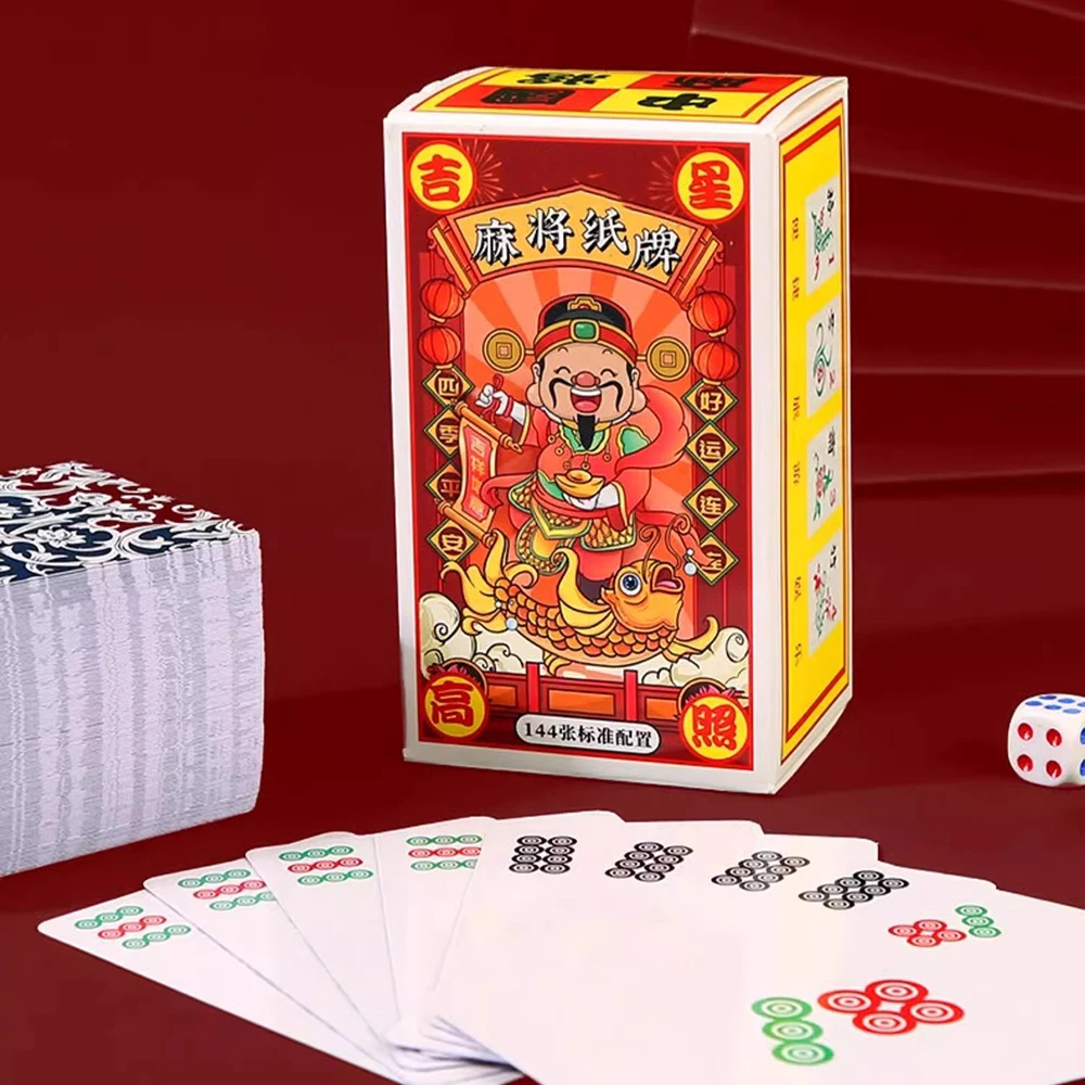 

Mini Household Mahjong Paper Card Easy Playing Puzzle Board Game Gift For Friends Family