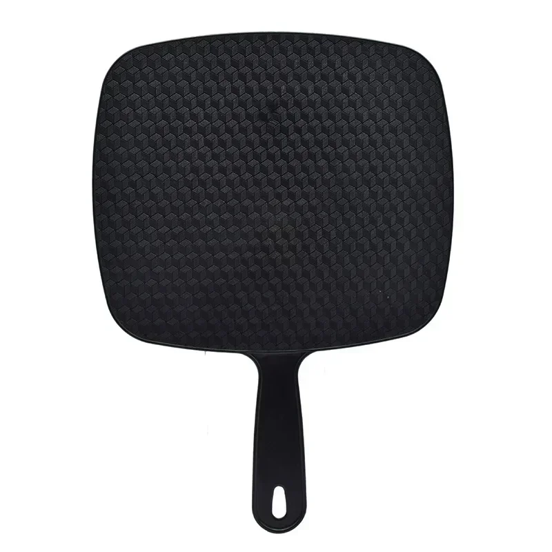 Handheld Mirror Professional Handheld Salon Barbers Hairdressers Mirror with Handle Practical Hand Mirror for Home (Black)