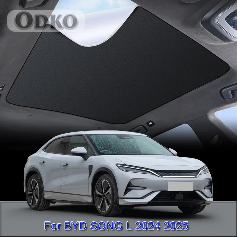 

Электростатические солнцезащитные шторки для люка автомобиля BYD SONG L 2024-2025: теплоизоляционная наклейка на люк, автоаксессуар