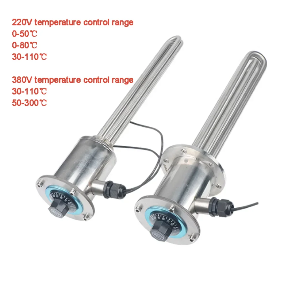 220v 380v 2kw 3kw 4kw 5kw 6kw Screw Plug Resistor Immersion Water Heater with Thermostat