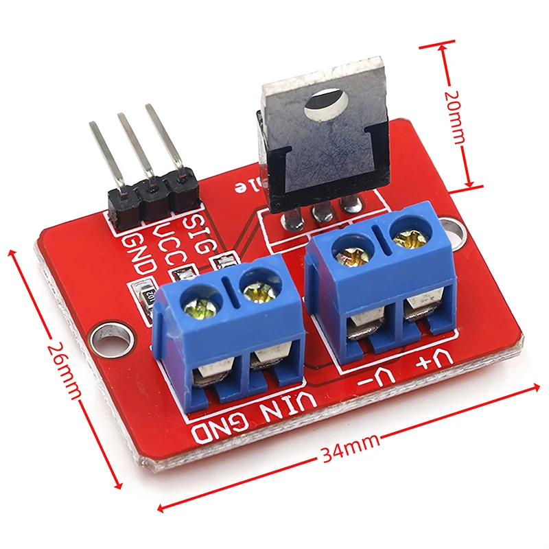 1-3PCS 0-24V Top MOSFET Button IRF520 MOS Driver Module for MCU ARM Raspberry pi