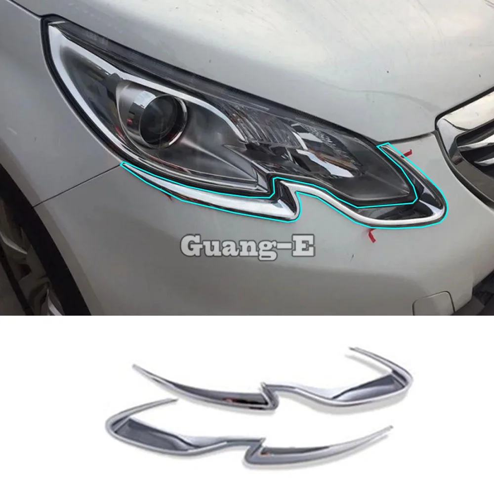 

Горячая распродажа: Декоративные накладки на передние фары для Peugeot 2008 (2014-2017), хромированные, из АБС-пластика, 2 шт.