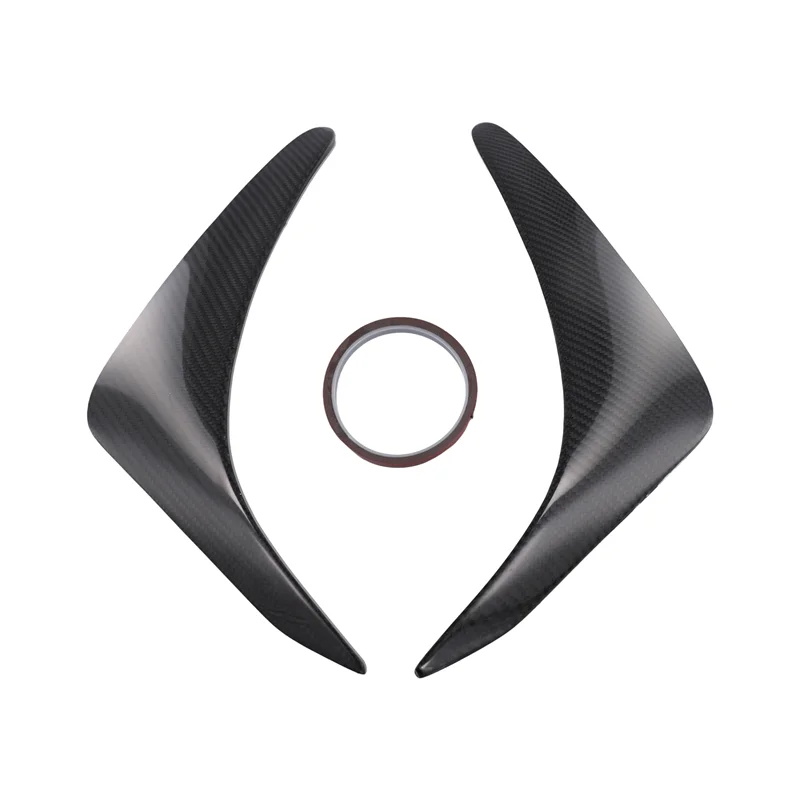 

A58X-Car Front Headlight Eyebrow Head Light Eyelid Eyebrow Carbon Fiber Trim For Toyota Prado 2700 4000 2014-2017