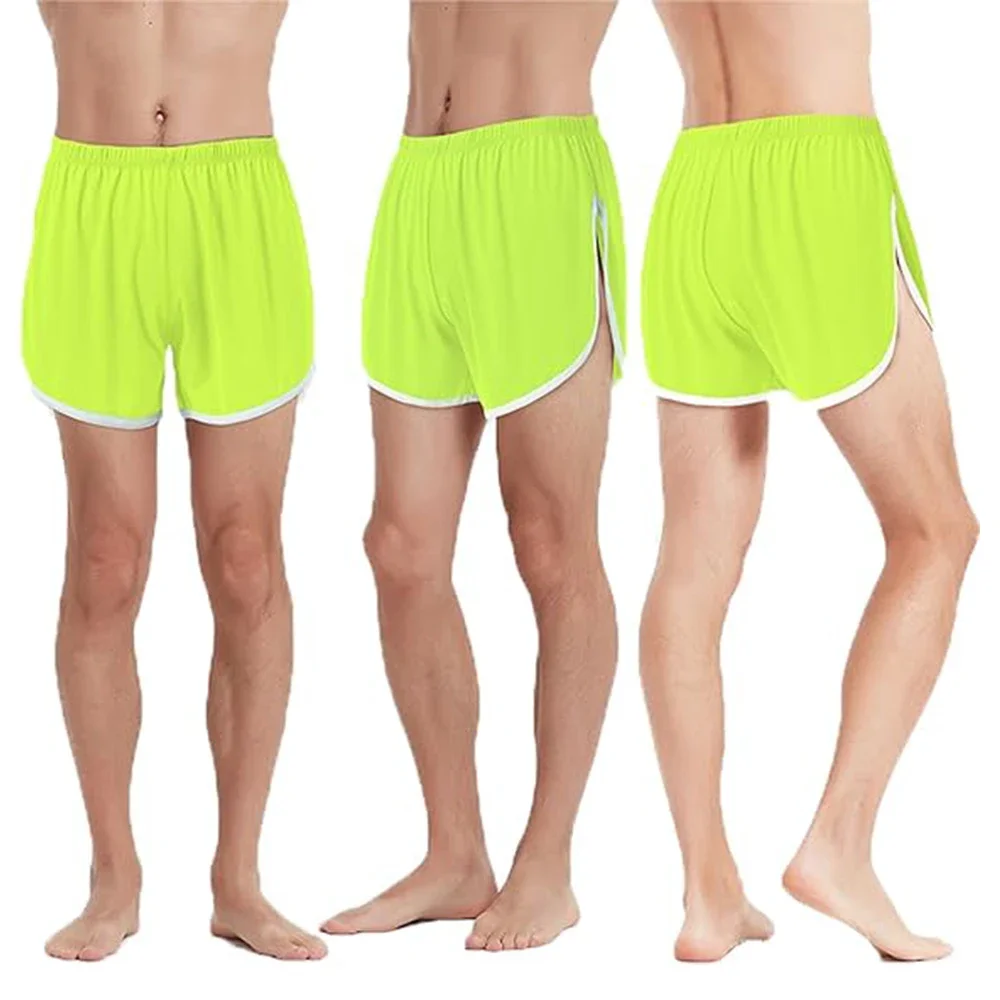 Jinshi Men's Boxer Shorts Loose Split Side Sexy Breathable Underwear Shorts Mens Boxer Briefs US M-3XL