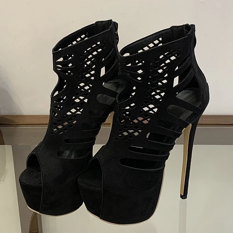 Eilyken الصيف مثير الكعب الخنجر اللمحة تو الصنادل النساء مصمم الجوف خارج منصة ملهى ليلي سستة الأحذية #4