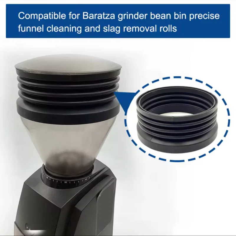 1-Piece Silicone Hopper Bellow for Baratza Coffee Grinders – Anti-Static Cleaning Tool for Precision Dosing & Residue