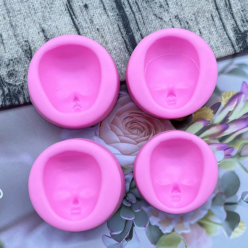 Baby Face Head Silicone Sugarcraft Mold Resin Tools Cupcake Baking Mould Fondant Cake Decorating Tools