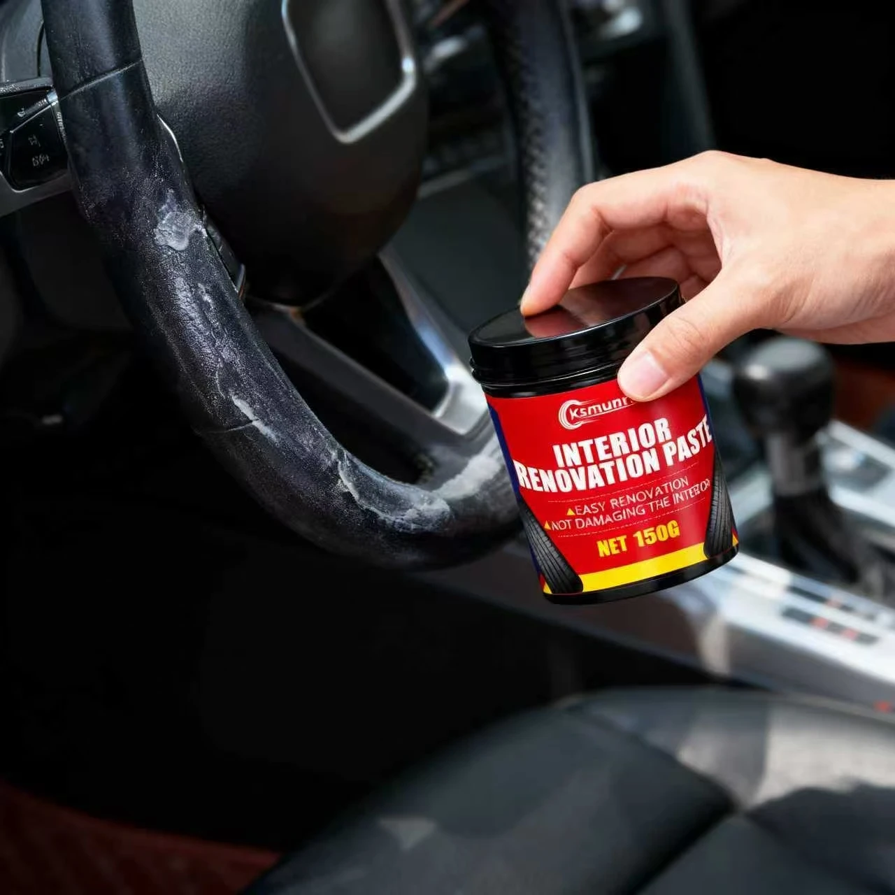 

Ksmunnrs 150 г паста для ремонта салона автомобиля, легкое восстановление, не повреждающая паста для восстановления салона автомобиля для детализации и обслуживания автомобиля