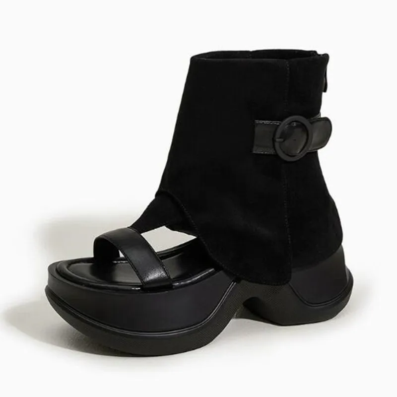 

Модные женские сандалии на платформе 8 см, люксовые, летние, 2026 года, новинка, для улицы, дышащие, ручной работы, женская обувь, сандалии для женщин