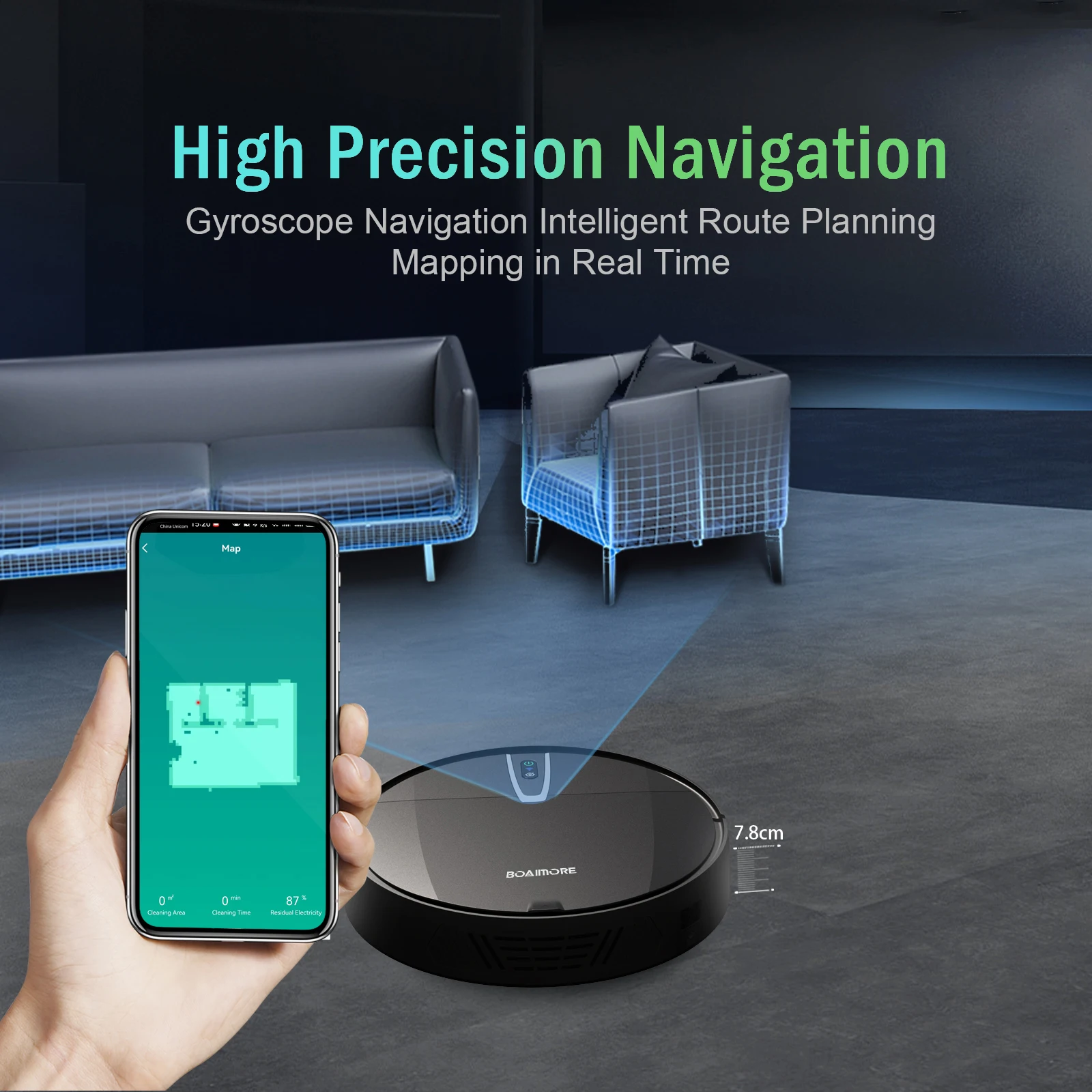 Robot Vacuum Smart Mop Cleaner With 3800PA Suction APP& Voice Control Autocharge Sweeping Floor Cleaning For Home Robotic Vacuum