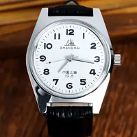 Reloj Shanghai 7120 de inspiración vintage de 36 mm - Reloj de pulsera mecánico para hombre para coleccionistas y entusiastas de los relojes
