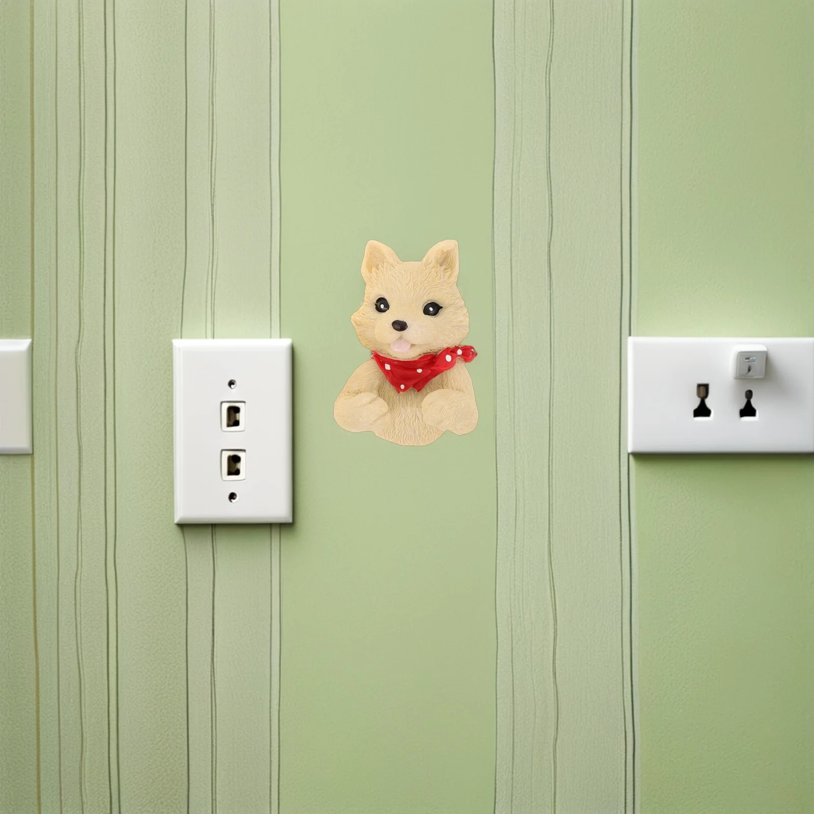 

2Pcs Cartoon Dog Hook Hanger - Strong Adhesive Plug Holder - Cable Management for Home Office Kitchen - Space Saving Wire