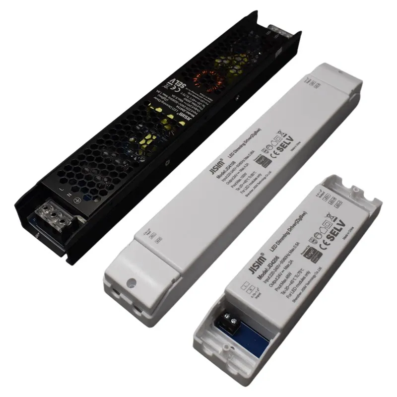 Zigbee Smart Life 48W 100W 200W Constant Voltage LED Driver 24VDC Dimmable High Power Strips Transformer with Tuya APP Control