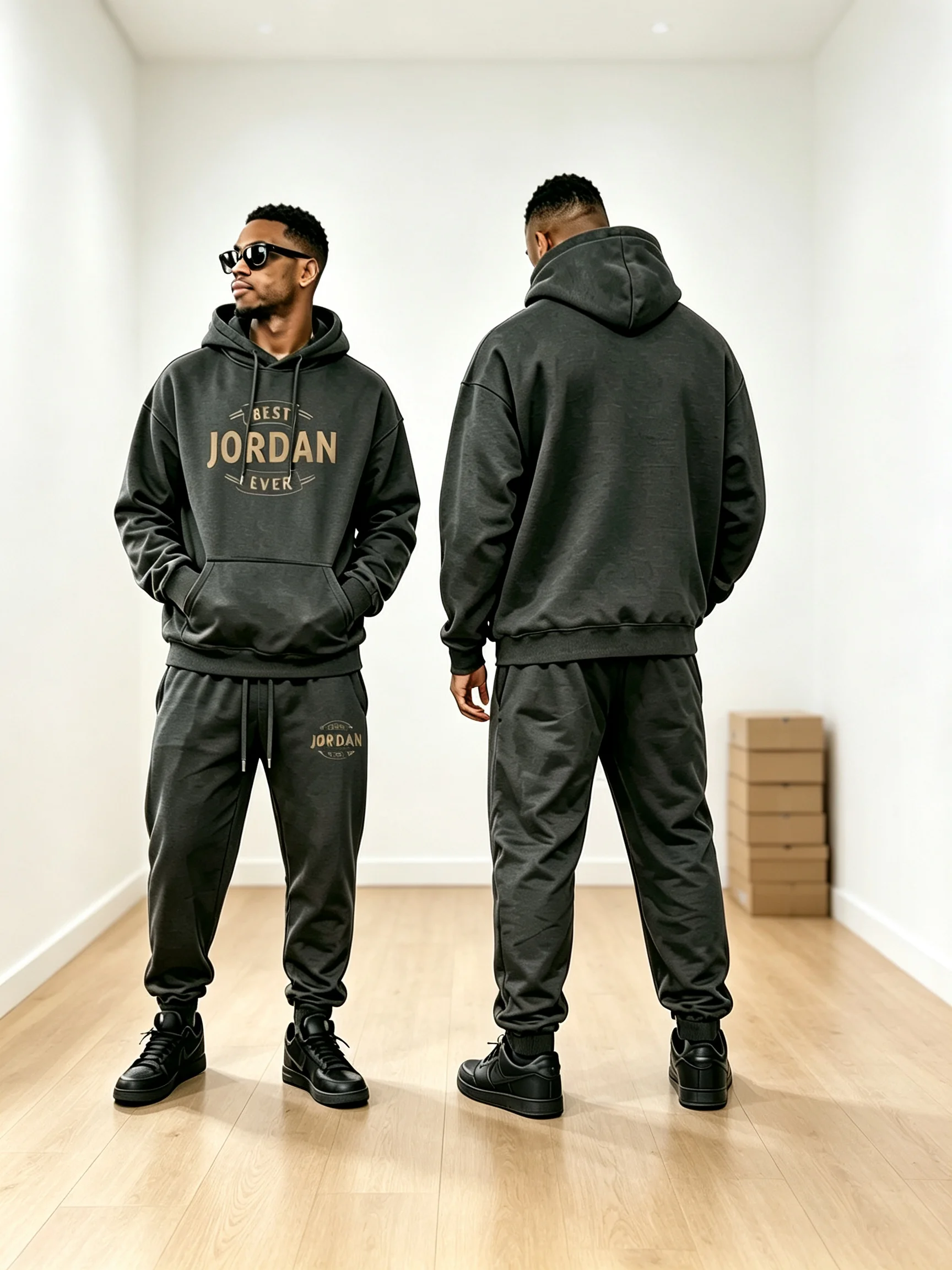 Men Trendy Letter Print 2‑Piec - Street Fashion Art recension och pris