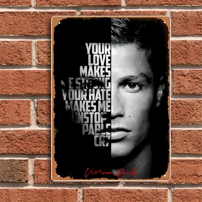 Metal Tinplate Wall Art - Inspirational Quote 