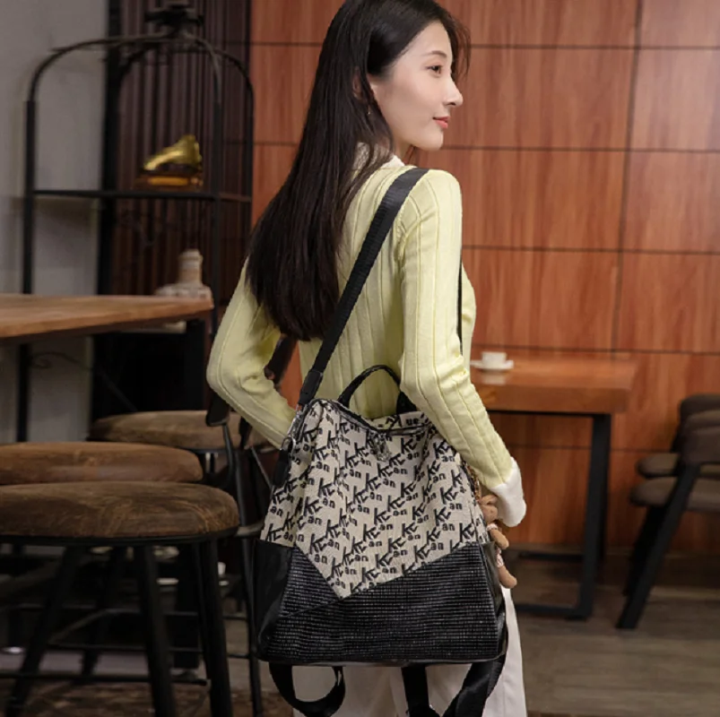 2025 Luxury New Fashion Letter Designer Travel Backpacks Women's Printed Large Capacity Shoulder Bags Totes Crossbody Backpack