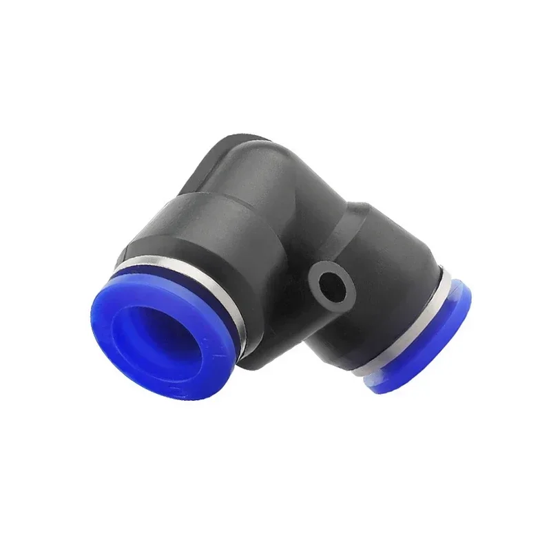 10/50PCS PV Series Push-in Pneumatic Elbow Connector 90° 4/6/8/10/12mm Quick Fitting for Compressor Air Water Plastic Tubing