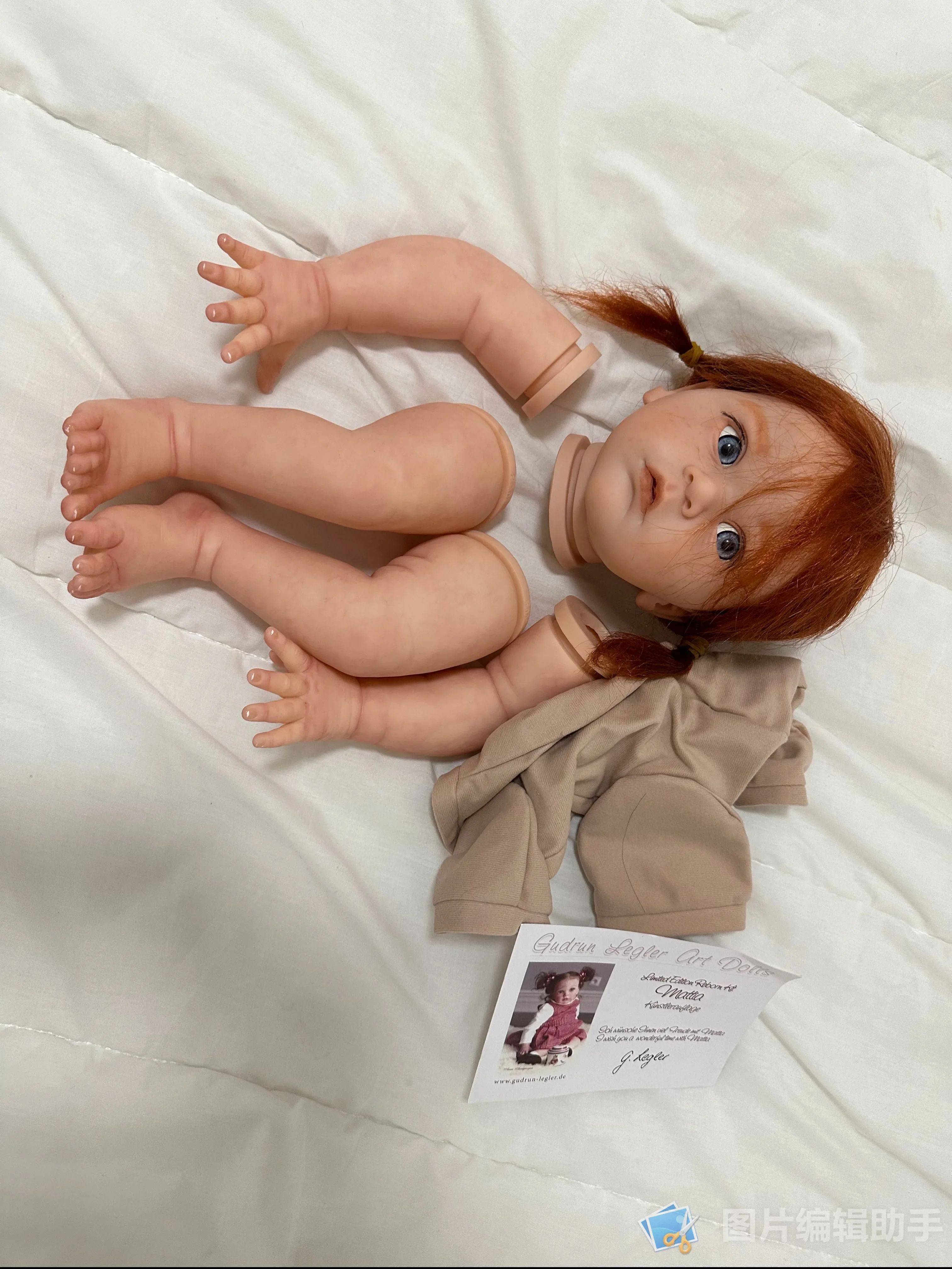 DLS Customized imited Supply 24inch Reborn Baby Mattia With Hand-Rooted Hair With Freckles On the Face Painted Kit DIY Part