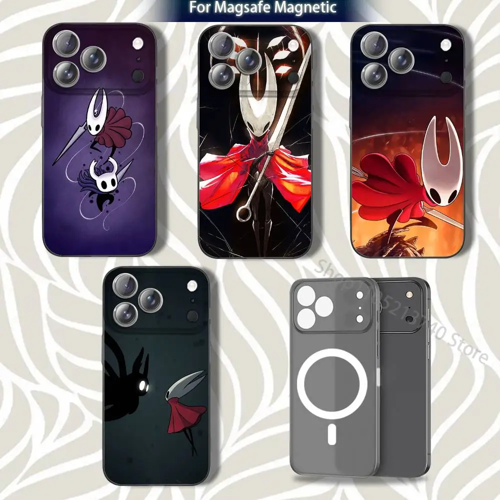 

H-Hollow Knight S-SilksongS Phone Case For iPhone 16,14,11,17,13,15,12,Air,Plus,Pro,Max,E,Mini Frosted for MagSafe Magnetic Grey