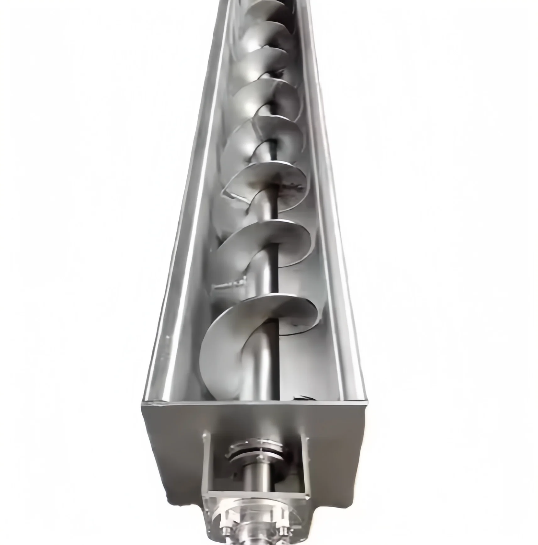 Sewage Wastewater Slurry Solid Sludge U Trough Type Tube Tubular Screw Transport Conveyor with Hopper and Spiral Screw