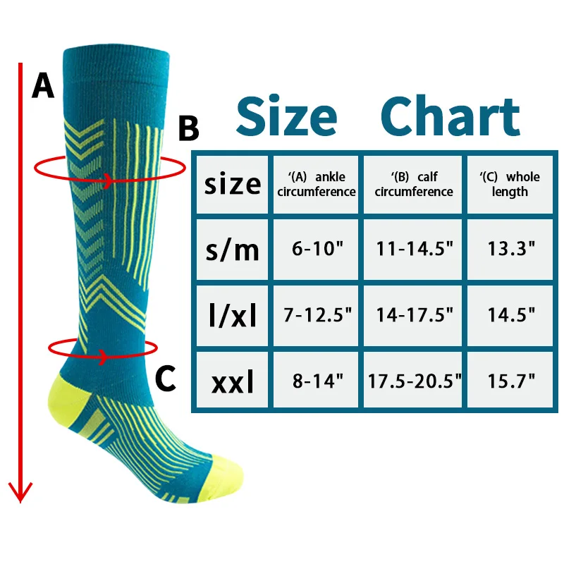 Breathable Nylon & Spandex Compression Socks, Graduated Support to Relieve Leg Fatigue & Swelling for All-Day Comfort view 4