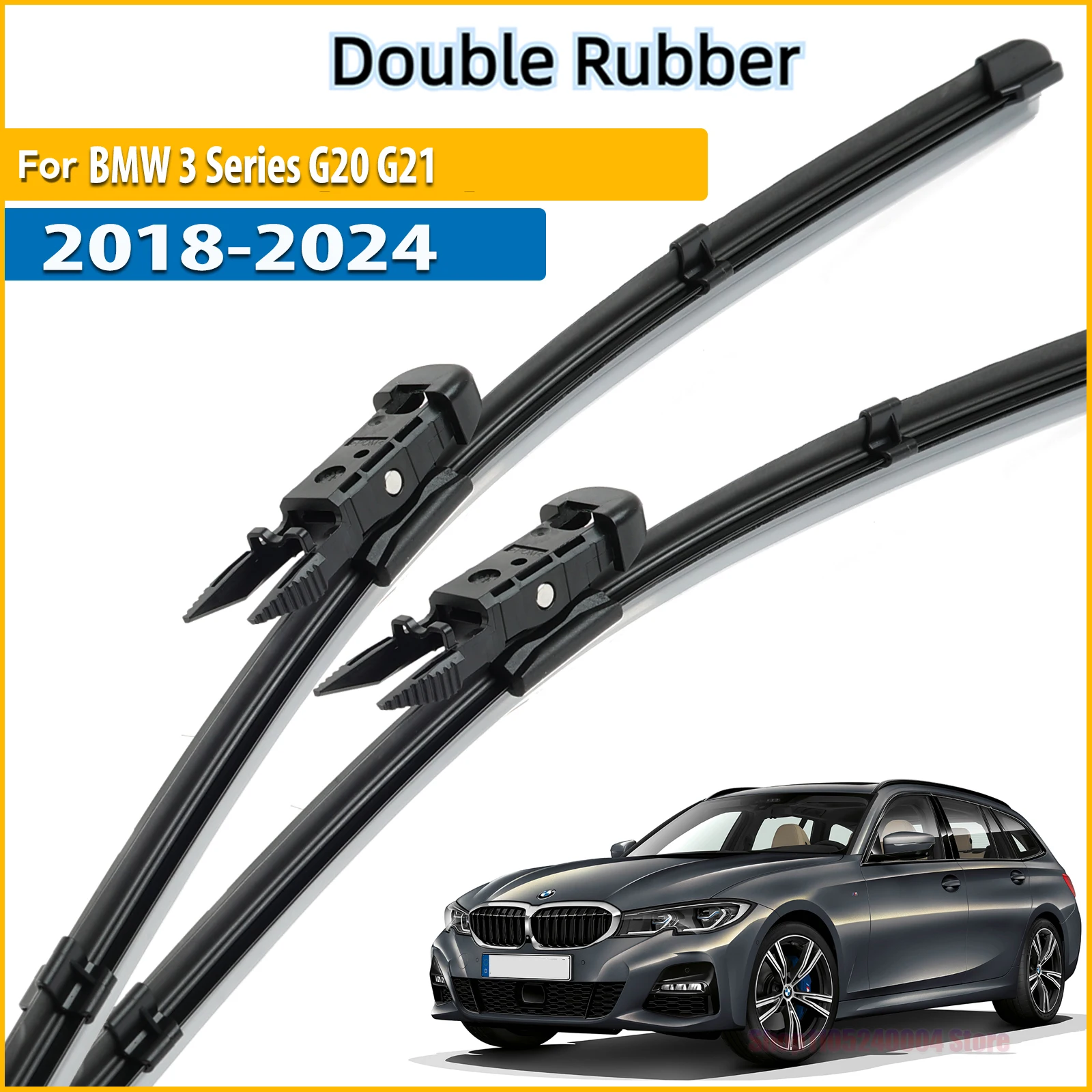 

Front Wiper Blades For BMW 3 Series G20 G21 2018 - 2023 Windshield Windscreen Window Car Rain Brushes 24"+19"