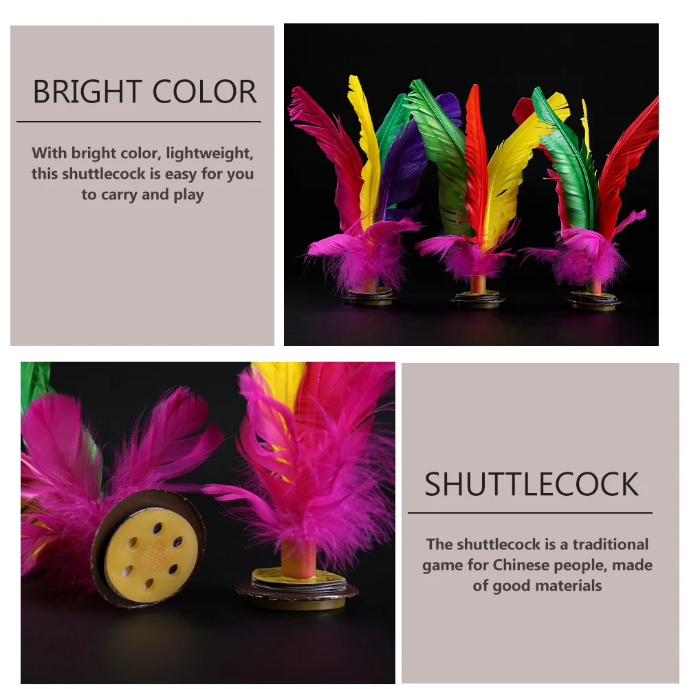 

6 Pcs Shuttlecock Kids Sports Toys Children Plaything Jianzi Game Foot Student Chinese Traditional