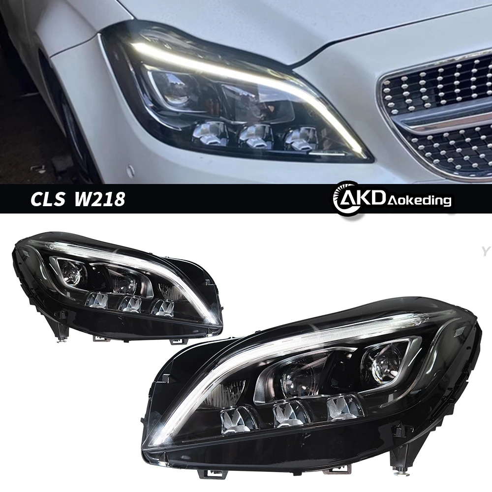 Auto Parts For Benz W218 Headlights 2012-2017 CLS260 CLS320 latest Styling Daytime Lights Dual Projector Car Accesorios Modified