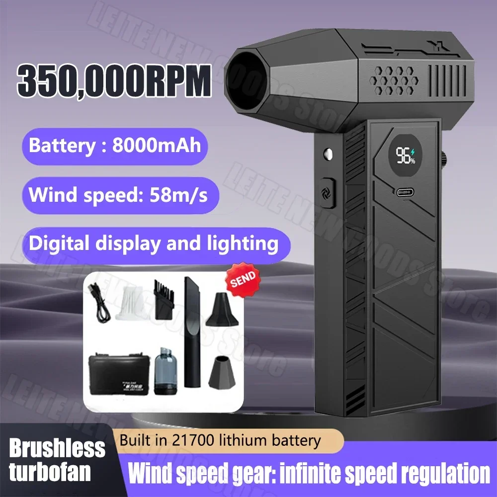 

C6/X6 Турбонагнетатель 350000 об/мин Электрический мощный воздуходувка для удаления воды, снега и пыли 58 м/с Турбовентилятор westtune 야외 무선 공기 Öl