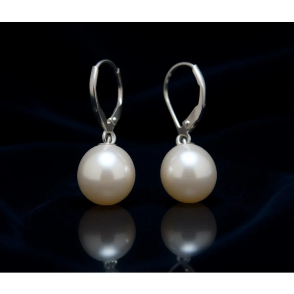 

Вечные серьги-подвески с пресноводным жемчугом из стерлингового серебра 925 пробы, гипоаллергенные, без никеля, с высоким блеском