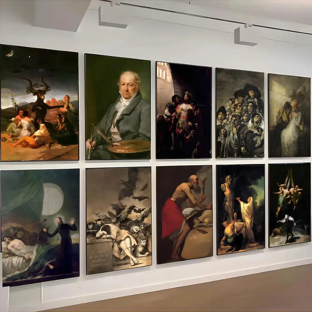 Francisco Goya dark Poster Advanced Aesthetic Self-adhesive Printing Paper Wall Art for Living Room Home Decor