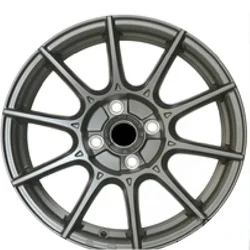 Aluminum gunmetal 4x108 5x100/114.3 15 inch car alloy wheels ,passenger car Wheels