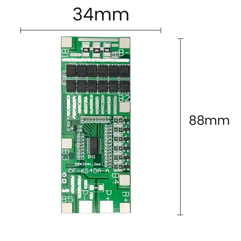 لوحة حماية بطارية ليثيوم أيون ، PCB مع توازن BMS ، إضاءة شمسية للدراجة الكهربائية والسكوتر ، 6S ، 24V ، 20A ،